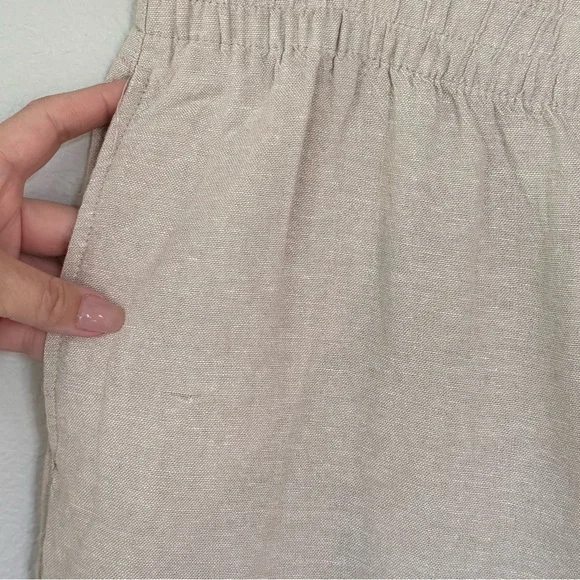 OLD NAVY NWT XL High-Waisted Linen-Blend Wide-Leg Pants in Flax Linen Natural - Picture 4 of 12